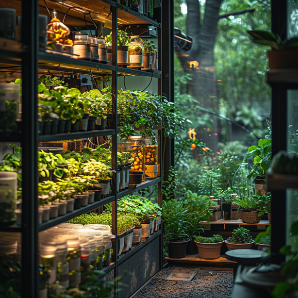Indoor hydroponic garden DIY