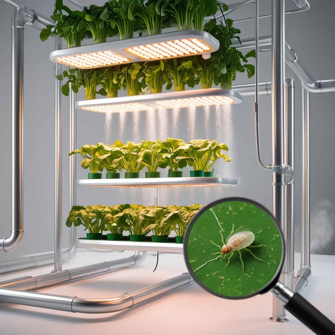 Aeroponics system pest and disease management