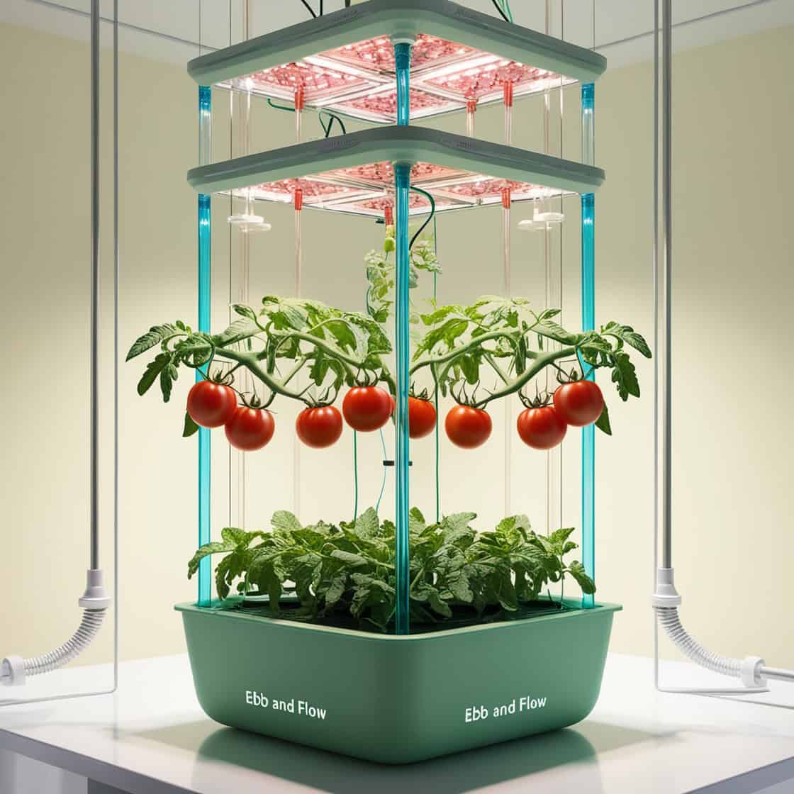 ebb and flow hydroponic tomatoes