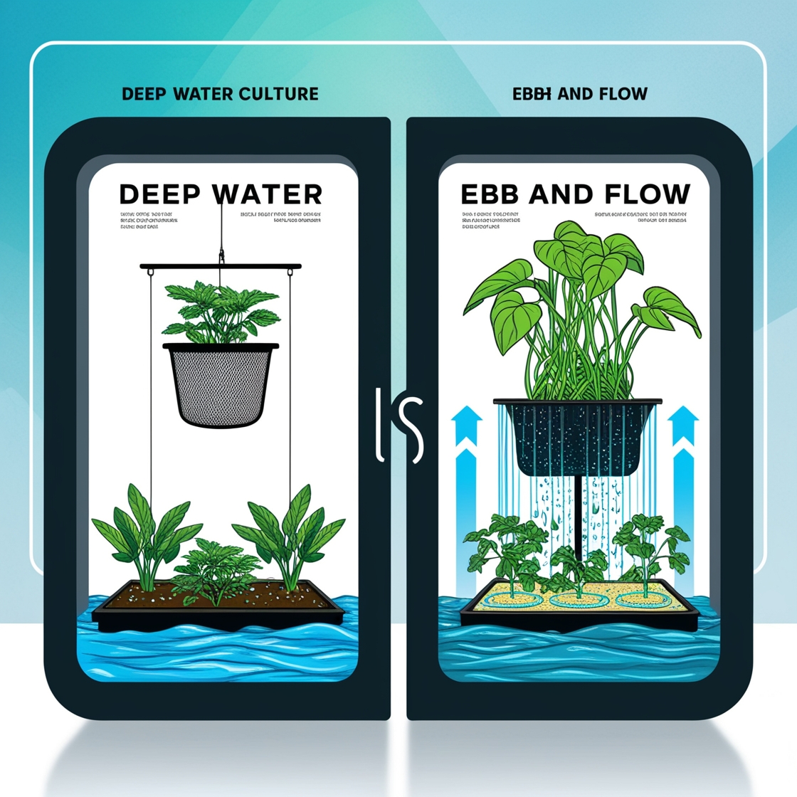 Deep water culture vs. ebb and flow