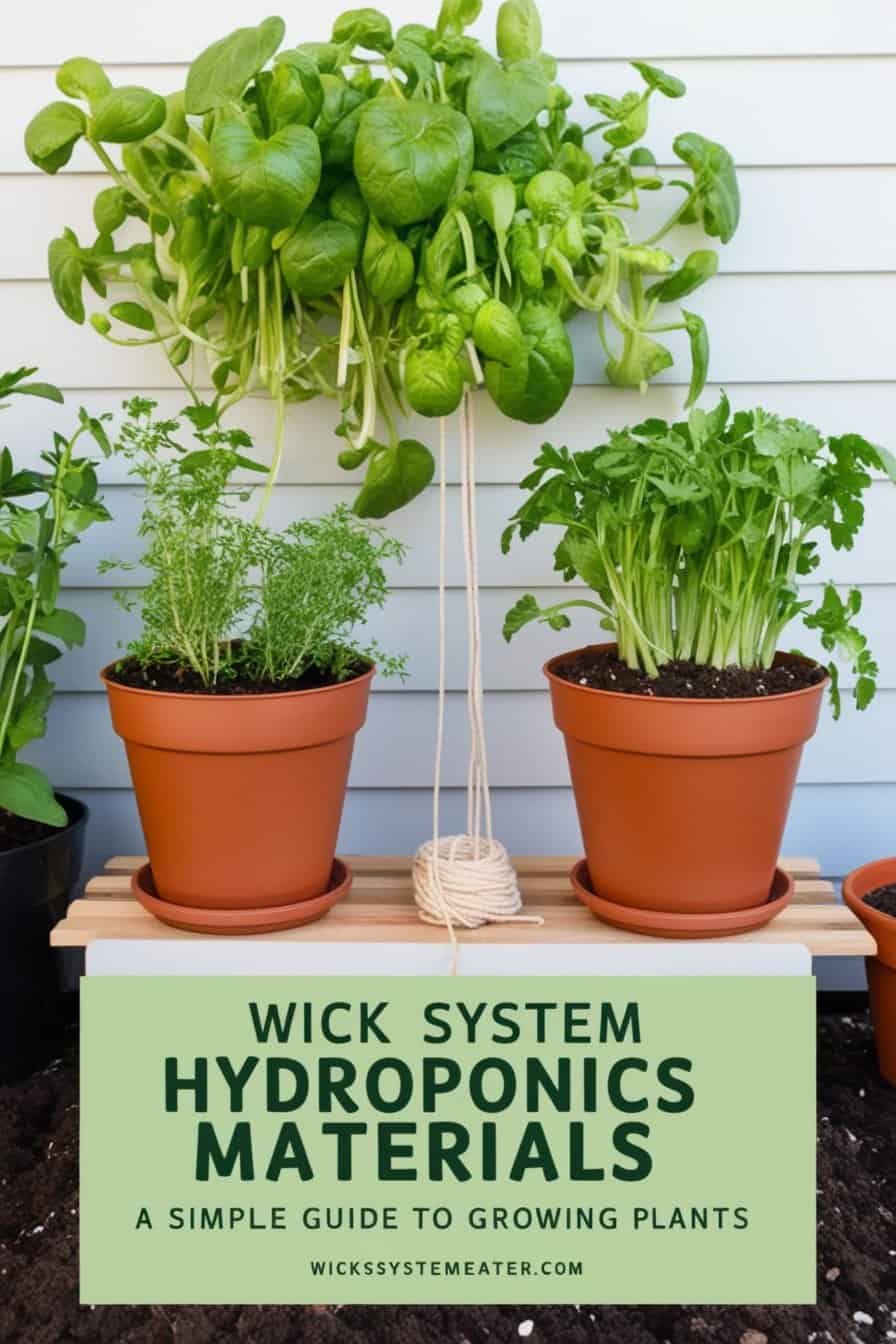 wick system hydroponics materials