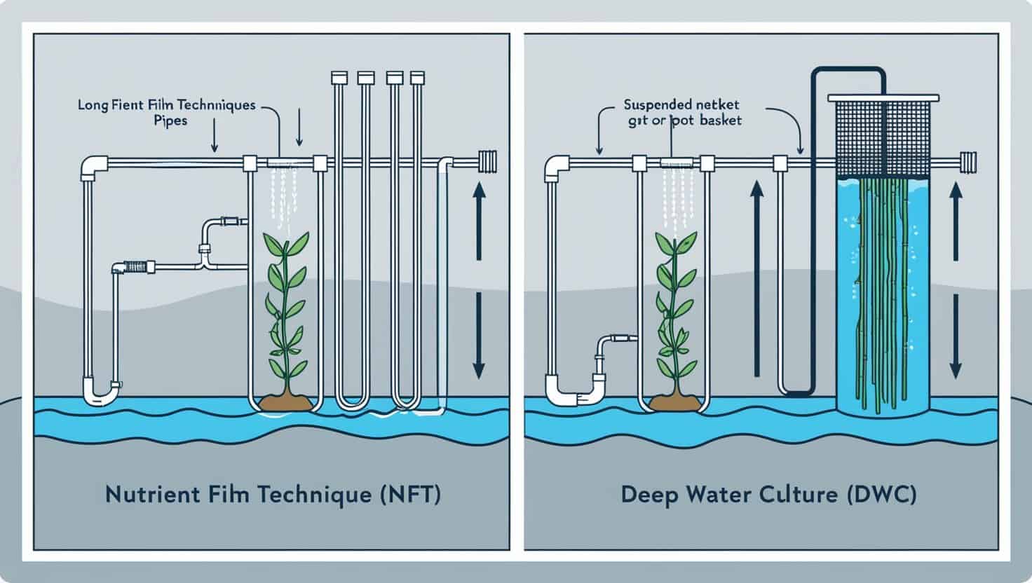 nutrient film technique vs deep water culture